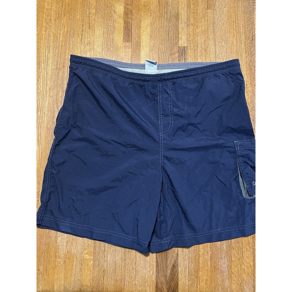 Old Navy Men Medium Solid‎ Navy Blue Mesh Lined Swimwear Board Trunk Shorts